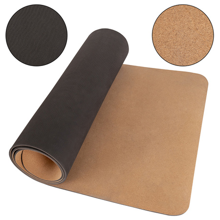 Cork Yoga Mat Durable Pilates And Fitness Mat With Non-Slip Base Natural Cork Surface Noise Reduction Elegant Design For Exercise Or Relaxation, natural, One Size