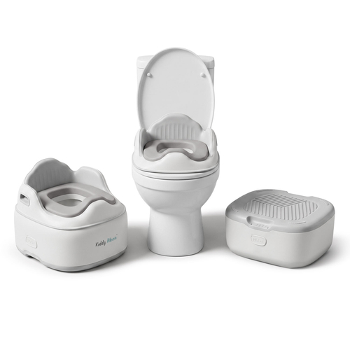 KiddyMoon Potty Training Chair for Toddlers Lockable Cover Anti-Slip Elements, Grey, UNI