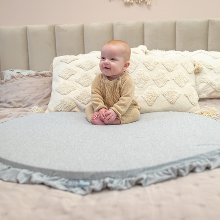 KiddyMoon Foam Play Mat for Children Montessori Soft Children's Floor Playground Toddlers and Babies Crawling Mat Soft Toy Carpet Kids Nursery and Playroom, Made in EU, light grey, XL