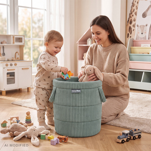 KiddyMoon KM-BIN Toys basket, Green