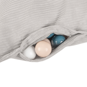 KiddyMoon Kids Bean Bag Sensory Pillow Filled With Plastic Balls Removable Cover, light grey, 100x140cm/700 Balls