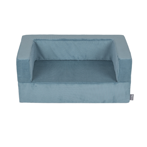 KiddyMoon Modular Foam Sofa for Children's with Balls Lightweight Sofa For Kids Room Comfortable Space-Saving with Storage Room Fabric Safe and Fun for Kids, blue, Sofa