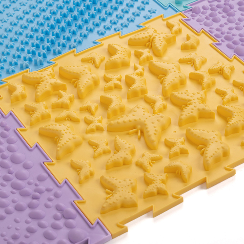 KiddyMoon Sensory Puzzle Mat for Kids Orthopedic Game Tiles, Multi, 9 Pieces