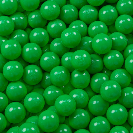 KiddyMoon Soft Plastic Play Balls ∅ 6cm / 2.36 Multi Colour Made in EU, green, 1200 Balls/6cm-2.36in