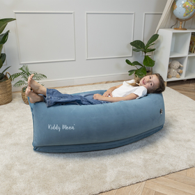 KiddyMoon Inflatable Sensory Peapod Chair For Kids With Handles And Pump, Blue, L