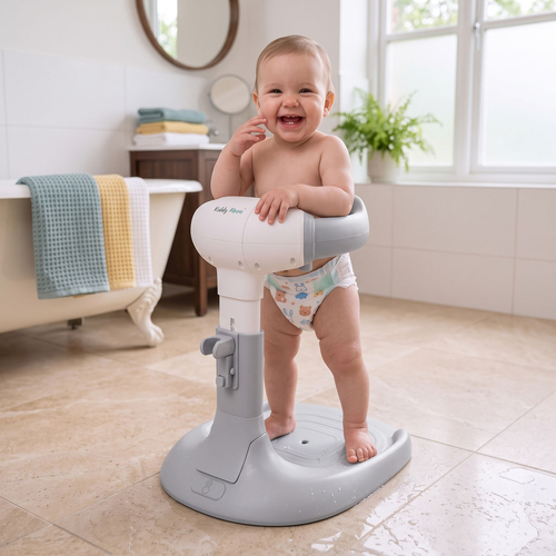 KiddyMoon Baby Shower Stand Support Adjustable Height Stable Base, Grey, UNI