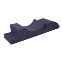 KiddyMoon Foam Playground for Kids Obstacle Course for Children Montessori Toy for Babies Soft Construction Blocks Element, Halfshaft/Ramp/Step, Certified Made in The EU, darkblue:-, Multi-Size