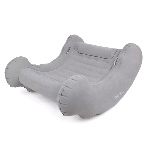 KiddyMoon Inflatable Rocker PVC Sensory Toy, Grey, L