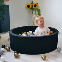 KiddyMoon Soft Plastic Play Balls ∅ 7cm/2.75in Multi-colour Made in EU, black/pearl/gold/grey