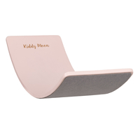 KiddyMoon Wooden Balance Board for Children Wooden Swing Board Montessori Toy for Kids Balancing Board for Babies 80x30cm, pink, board