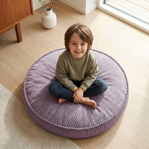 KiddyMoon 3-Piece Foam Elements for Kids Children's Room Accessory, dark grey-purple-light grey, Lx3