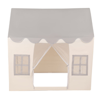 KiddyMoon Playhouse For Kids Foldable Durable Child's Play Tent Fabric Indoor And Outdoor Use Compact Design Easy Assembly And Storage Creative Space For Imagination And Fun, white-grey: pastel beige/grey/white/black, 400 Balls