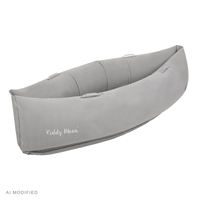 KiddyMoon Inflatable Sensory Peapod Chair For Kids With Handles And Pump, Grey, L
