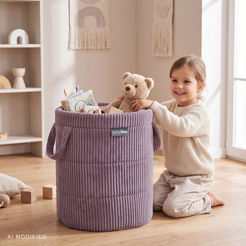KiddyMoon KM-BIN Toys basket, Purple
