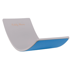 KiddyMoon Wooden Balance Board for Children Wooden Swing Board Montessori Toy for Kids Balancing Board for Babies 80x30cm, grey/blue felt, board