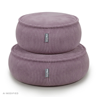 KiddyMoon Kids’ Foam Pouffe with Removable Cover, light grey, L