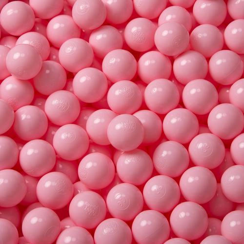 KiddyMoon Soft Plastic Play Balls ∅ 6cm / 2.36 Multi Colour Made in EU, light pink, 100 Balls/6cm-2.36in