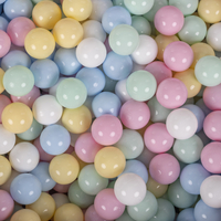 KiddyMoon Foam Playground For Kids Soft Textured Safe Blocks, dark grey: pastel blue/pastel yellow/white/mint/powder pink, Ballpit (300 Balls) + Version 3