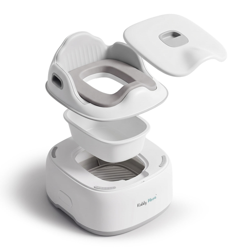 KiddyMoon Potty Training Chair for Toddlers Lockable Cover Anti-Slip Elements, Grey, UNI