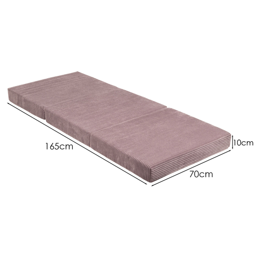 KiddyMoon Multifunctional Foam Mattress Foldable Bed Armchair Kids Children Sofa Folding Toddler Couch Chair for Playroom Bedroom Living Room, purple, 165x70x10 cm