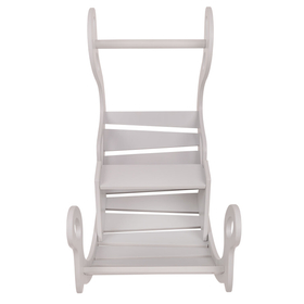 KiddyMoon Wooden Rocker for Kids Multifunctional Montessori Arch Wooden Toy Climbing Play Arch for Children, Seesaw Made of Wood for Babies WR-001, Grey, 90.6x39x69 cm