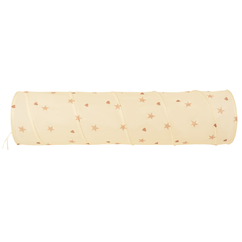 Pop-Up Play Crawl Tunnel with balls for Toddlers Kids, Light Beige: Pastel Beige/Pastel Blue/Salmon Pink, 400 Balls