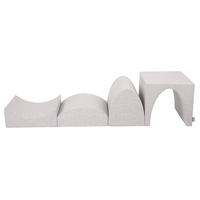 KiddyMoon Foam playground - Hill/Tunnel/Ramp L/halfshaf L PPZ-234, light grey, Multi-Size