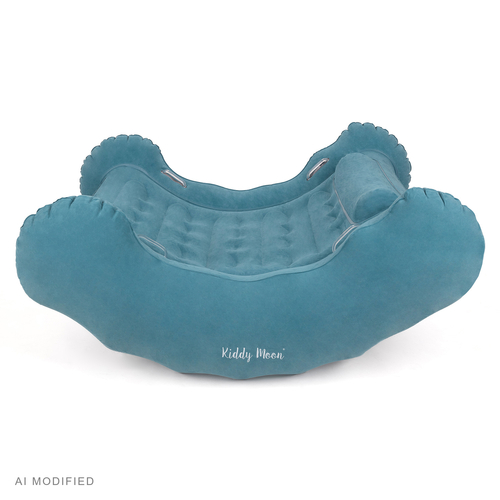 KiddyMoon Inflatable Sensory Rocker Chair For Kids With Pump And Handles, light blue, L