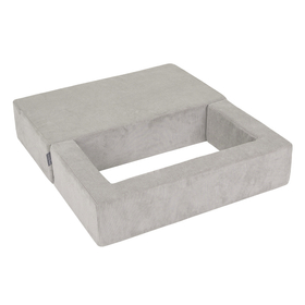 KiddyMoon Modular Foam Sofa for Children's with Balls Lightweight Sofa For Kids Room Comfortable Space-Saving with Storage Room Fabric Safe and Fun for Kids, light grey, Sofa