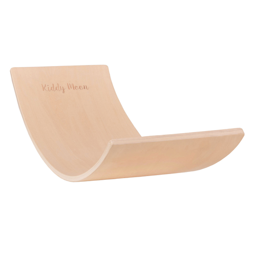 KiddyMoon Wooden Balance Board for Children Wooden Swing Board Montessori Toy for Kids Balancing Board for Babies 80x30cm, Natural, board