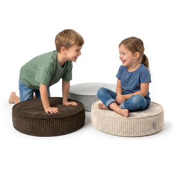 KiddyMoon 3-Piece Foam Elements for Kids Children's Room Accessory, light grey-beige-brown, Mx3