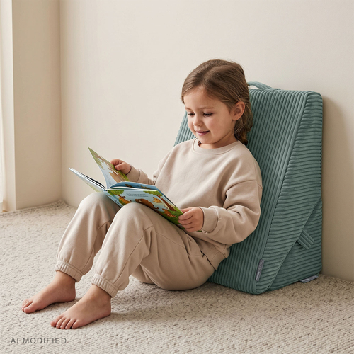 KiddyMoon Modular Children's Polyester Wedge Cushion, green, M
