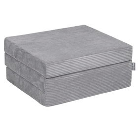 KiddyMoon Multifunctional Foam Mattress Foldable Bed Armchair Kids Children Sofa Folding Toddler Couch Chair for Playroom Bedroom Living Room, dark grey, 165x70x10 cm
