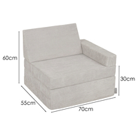 KiddyMoon Armchair Kids Foldable Children Multifunctional Foam Mattress Sofa Bed Folding Toddler Couch Chair for Playroom Bedroom Living Room, , 70x55x30 cm