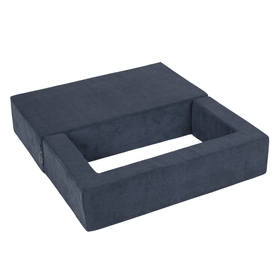 KiddyMoon Modular Foam Sofa for Children's with Balls Lightweight Sofa For Kids Room Comfortable Space-Saving with Storage Room Fabric Safe and Fun for Kids, navy blue: babyblue/blue/pearl, Sofa + 100 Balls