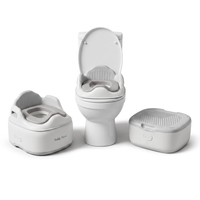 KiddyMoon Potty Training Chair for Toddlers Lockable Cover Anti-Slip Elements, Grey, UNI