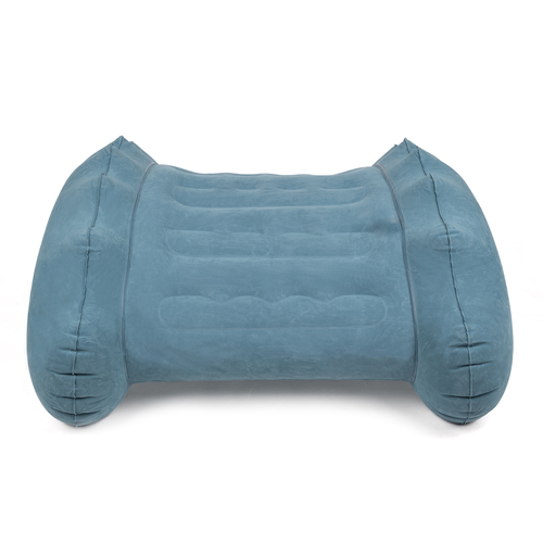 KiddyMoon Inflatable Sensory Rocker Chair For Kids With Pump And Handles, Blue, L