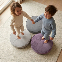 KiddyMoon 3-Piece Foam Elements for Kids Children's Room Accessory, dark grey-purple-light grey, Mx3