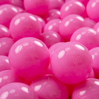 KiddyMoon Soft Plastic Play Balls ∅ 7cm/2.75in Mono-colour certified Made in EU, pink, 50 Balls/7cm-2.75in