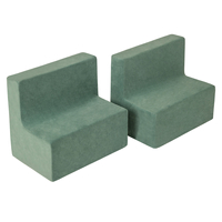 PPZV-232 KiddyMoon Foam playground sand beige VELVET steps/steps, forest green, Multi-Size