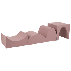 KiddyMoon Foam playground - Hill/Tunnel/Ramp L/halfshaf L PPZ-234, heather, Multi-Size