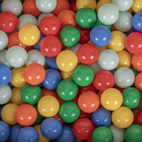 KiddyMoon Soft Plastic Play Balls ∅ 6cm / 2.36 Multi Colour Made in EU, mint/yellow/green/blue/red/orange, 500 Balls/6cm-2.36in