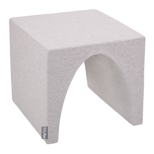 KiddyMoon Foam playground - Hill/Tunnel/Ramp L/halfshaf L PPZ-234, light grey, Multi-Size