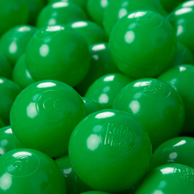 KiddyMoon Soft Plastic Play Balls ∅ 6cm / 2.36 Multi Colour Made in EU, green, 1200 Balls/6cm-2.36in