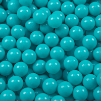 KiddyMoon Soft Plastic Play Balls ∅ 6cm / 2.36 Multi Colour Made in EU, turquoise, 100 Balls/6cm-2.36in