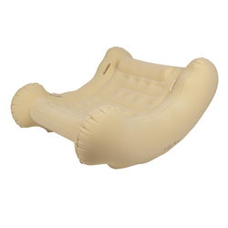 KiddyMoon Inflatable Sensory Rocker Chair For Kids With Pump And Handles, Beige, L