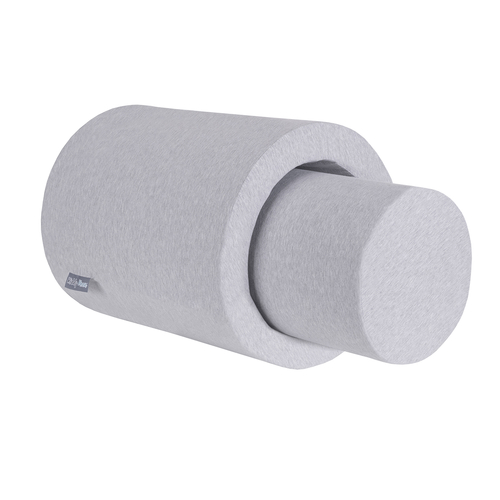 KiddyMoon Foam Playground For Kids Obstacle Course For Children and Babies Soft Construction Blocks, Certified Made In The EU, light grey, barrel/roller