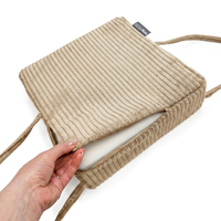 KiddyMoon Kids Booster Seat Cushion For Chair, 10 Cm Foam Padded Seat With Removable Washable Cover And Ties, beige, 33x33x10