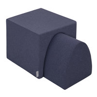 KiddyMoon Foam Set for Kids Obstacle Course for Children Montessori Toy for Babies Soft Construction Blocks Element, Tunnel/Hill, Certified Made in The EU, darkblue:-, Multi-Size