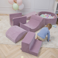 KiddyMoon Foam Playground For Kids Soft Textured Creative Safe Indoor Blocks, Purple, Multi-Size